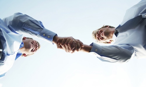 business people shaking hands